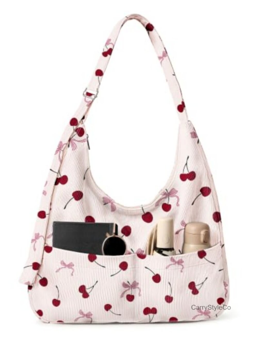Corduroy Hobo Bag Large Crossbody Travel Work Shoulder Bag